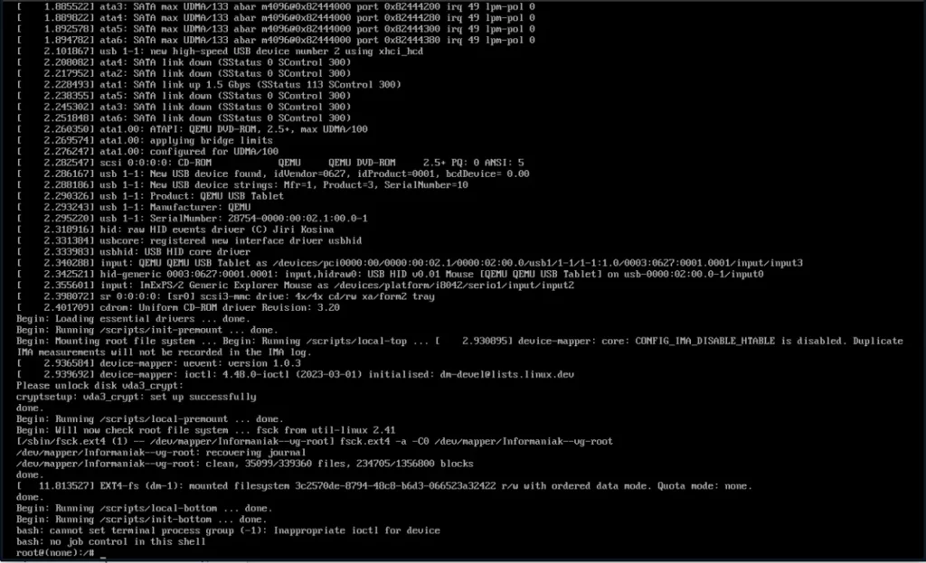 Reset hasła root w Linuxie - System załadowany w trybie single user mode